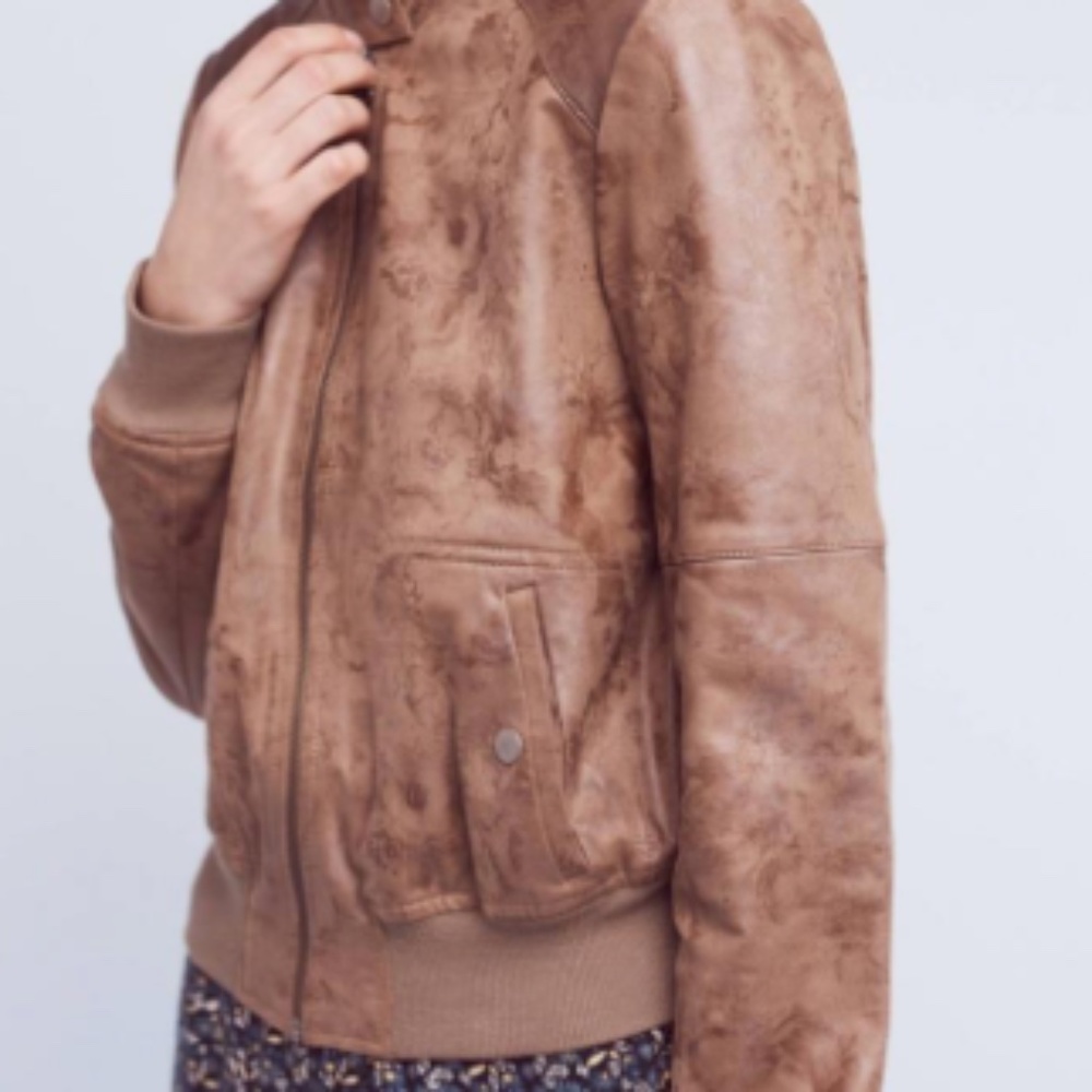 Anthropologie Hei Hei Vegan Rockaway Bomber Jacket